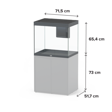 Image 2 - Aquarium AQUATLANTIS Volga 200 Gris Anthracite Mate tout équipé - 242 Litres Aqua Store