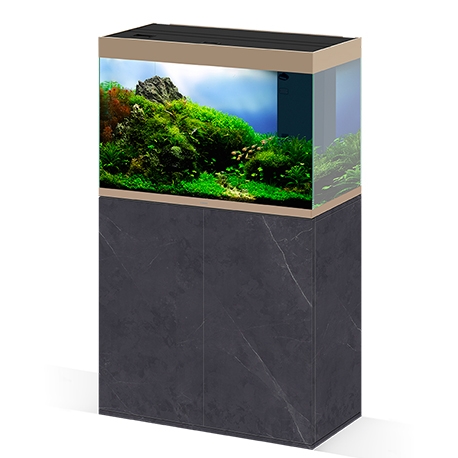 Aquarium CIANO Emotions Pro 80 tout équipé + Meuble Black Marble - 145 Litres