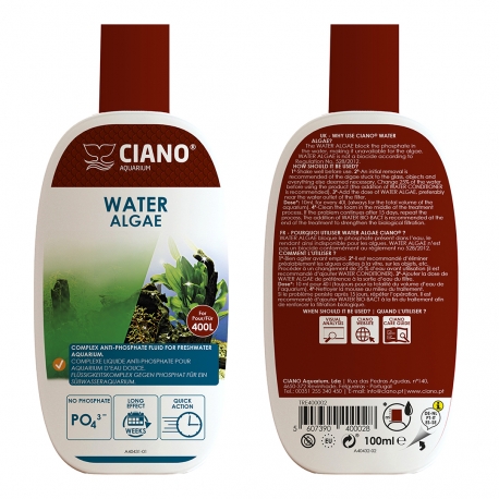 CIANO Water Algae - 100ml - Traitement de l’eau pour aquarium