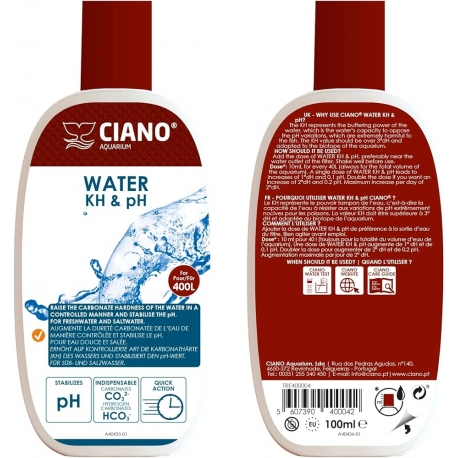 CIANO Water GH - 100ml - Traitement de l’eau pour aquarium