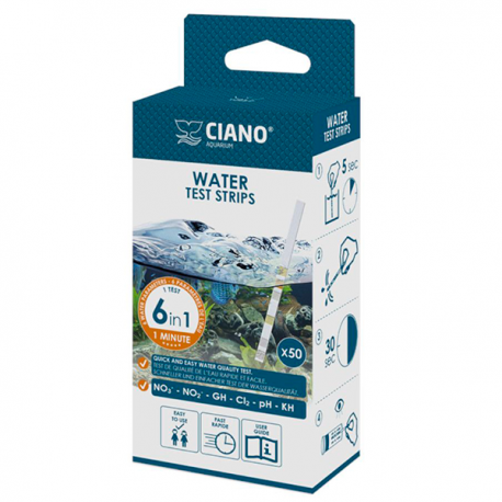 CIANO Water Test Strips 6-en-1 - Test d'eau en bandelettes