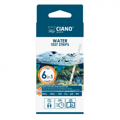 CIANO Water Test Strips 6-en-1 - Test d'eau en bandelettes