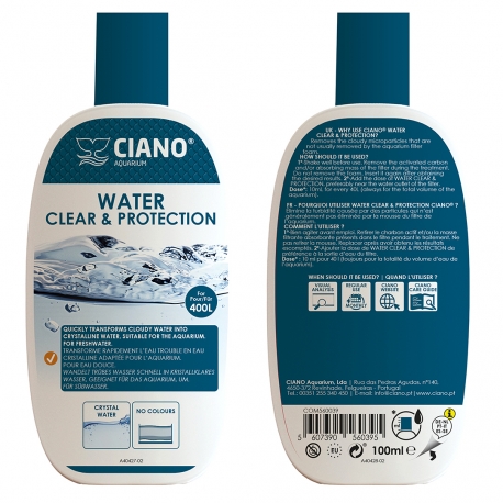 CIANO Water Clear & Protection - 100ml - Traitement de l’eau pour aquarium