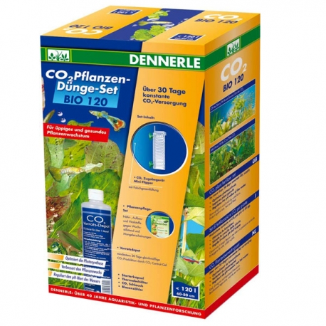 DENNERLE Bio 120 - Kit CO2 pour aquarium jusqu'à 200L