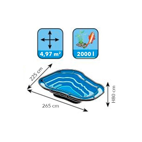 Image 2 - UBBINK Ocean II, Bassin Préformé - 2000 litres - Livraison gratuite Aqua Store