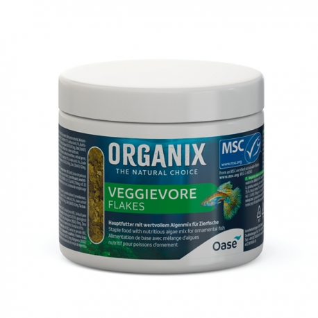 OASE Organix Veggievore Flakes - Nourriture pour poissons herbivores - 175 ml Aqua Store