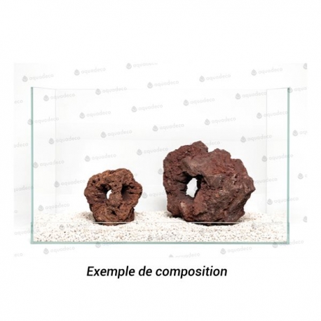 Image 1 - AQUA DECO Lava Cave Rouge 3 Trous- Taille M - Vendue à l'unité Aqua Store