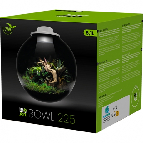 BIOART Bowl 225 LED Nano Garden - Blanc - Terrarium Livré Complet - 5,1 Litres Aqua Store