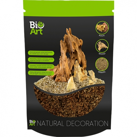 BIOART Gravier Marron - Sol décoratif pour BioArt - 800g Aqua Store