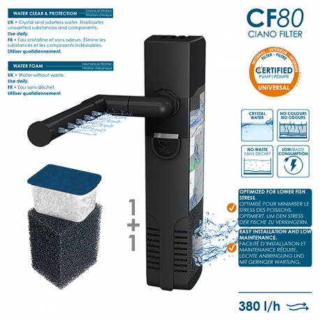 Image 1 - Aquarium CIANO Emotions Pro 60 - Noir - Avec Chauffage et Filtre Inclus - 60 Litres Aqua Store
