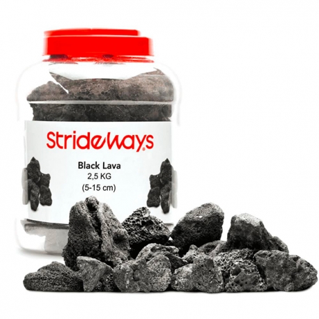 STRIDEWAYS Set de Roches Black Lava – Bouteille de 2,5 kg Aqua Store