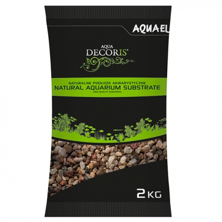 AQUAEL Gravier Naturel Multicolor - 3-5mm - Gravier pour aquarium - 2 kg Aqua Store