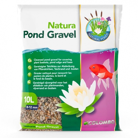 COLOMBO Natura Pond Gravier - Gravier Naturel pour Bassin - 8-12mm - 15Kg/10L Aqua Store
