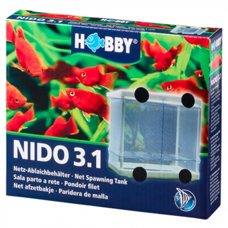 HOBBY Nido 3.1 - Pondoir Filet - 16x16x14 cm - Reproduction et Isolation avec Séparateur Aqua Store