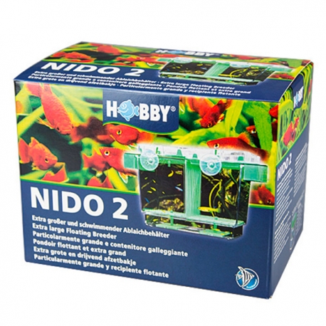 HOBBY Nido 2 - Pondoir Flottant - 21x16x14 cm - Reproduction et Isolation avec Séparateur Aqua Store