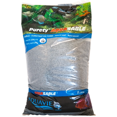 AQUAVIE Aquasable Nature - Noir - S2 - 9L - Sable Naturel pour Aquarium Aqua Store