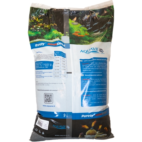 Image 1 - AQUAVIE Aquasable Nature - Noir - S2 - 9L - Sable Naturel pour Aquarium Aqua Store