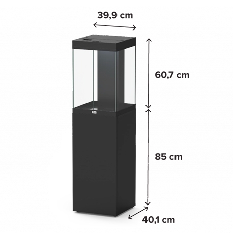 Image 5 - Aquarium AQUATLANTIS Aqua Tower 96 - Noir/Nogal Bali - tout équipé - 97 Litres Aqua Store
