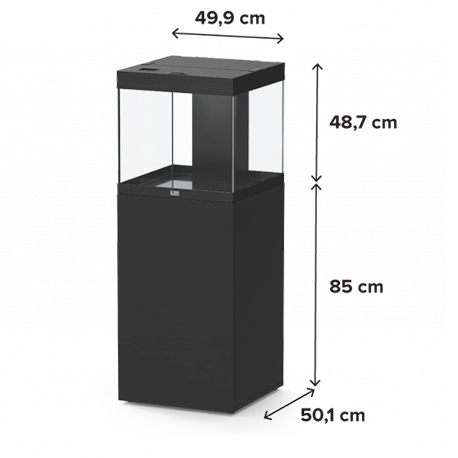 Image 1 - Aquarium AQUATLANTIS Aqua Tower 120 - Noir/Nogal Bali - tout équipé - 97 Litres Aqua Store