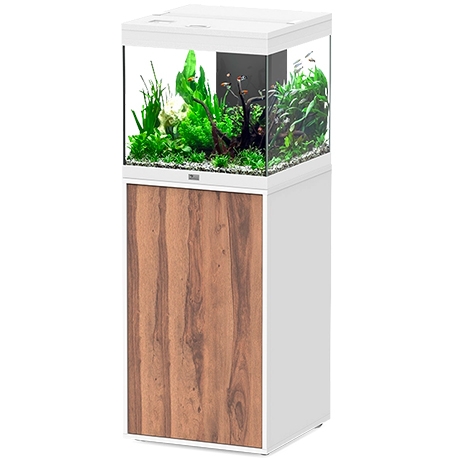 Aquarium AQUATLANTIS Aqua Tower 120 - Blanc/Nogal Bali - tout équipé - 97 Litres Aqua Store