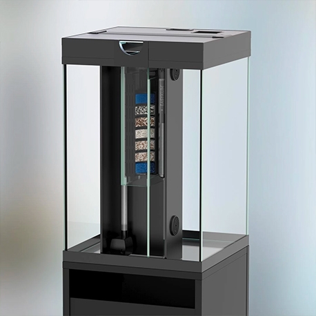 Image 5 - Aquarium AQUATLANTIS Aqua Tower 163 - Blanc/Nogal Bali - tout équipé - 164 Litres Aqua Store