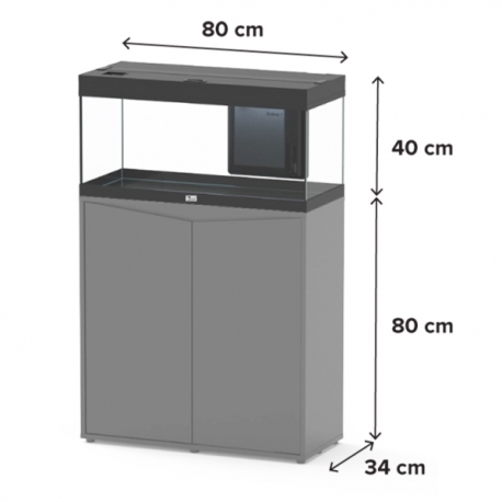 Aquarium AQUATLANTIS Prestige ULTRA 80 Tout Équipé - Couleur : Noir - 85 Litres schéma Aqua Store