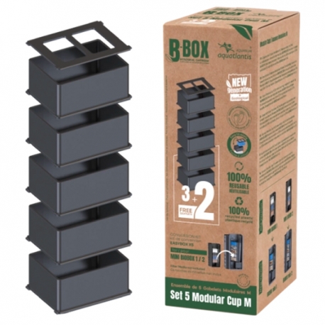 AQUATLANTIS Kit de Conversion Taille M - 5 Gobelets Modulaires - Pour Biobox Mini 1 et 2 packaging Aqua Store