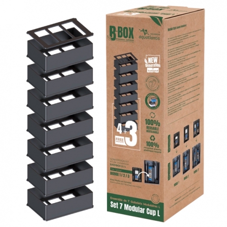 AQUATLANTIS Kit de Conversion Taille L - 7 Gobelets Modulaires - Pour Biobox 1, 2 et 3 packaging Aqua Store