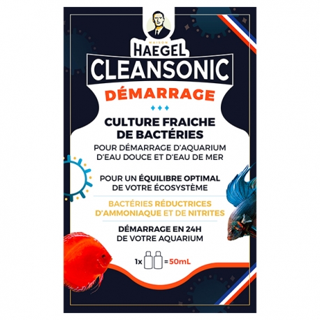 HAEGEL CleanSonic Démarrage - 2 x 25 ml - Bactéries de démarrage Aqua Store