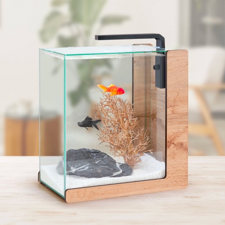 Aquarium AQUATLANTIS Aqua Lounge 16 Tout Équipé - Couleur : Chêne - 16 Litres décor Aqua Store
