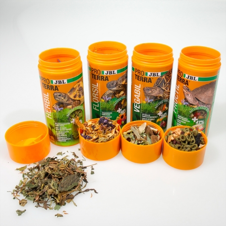 JBL Proterra Tortoise Menu 3 + 1 OFFERT - 4x250ml - Kit découverte 4 aliments pour tortues terrestres Aqua Store