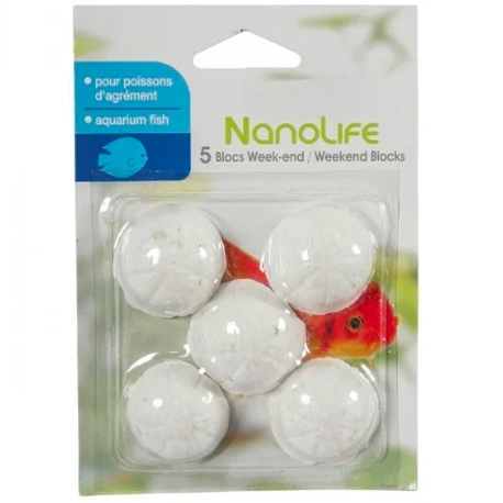 ZOLUX Bloc Week-End - 5 blocs de 4 g - Nourriture pour poissons en cas d'absence Aqua Store