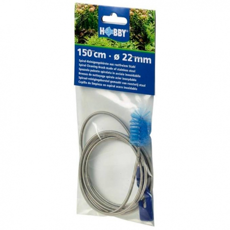 HOBBY Brosse de Nettoyage Spiralée - Ø 20 mm - 150 cm - Pour tuyaux d’aquarium Aqua Store