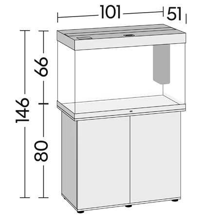 Aquarium JUWEL Rio 290 LED Noir - Tout Équipé - 290 Litres Aqua Store