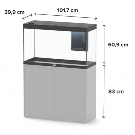 Aquarium AQUATLANTIS Splendid ULTRA 100 Tout Équipé - Couleur : Noir/Roble Hera Atlas - 202 Litres Aqua Store