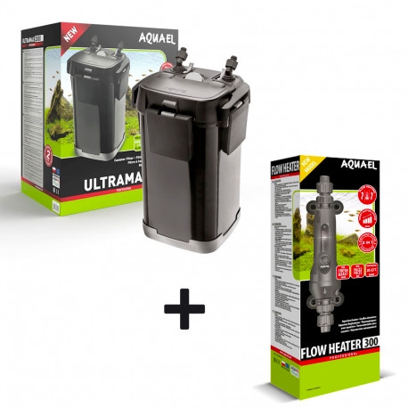 AQUAEL Ultramax 2000 + Flow Heater 300W – Pack filtre externe + chauffage intégré Aqua Store