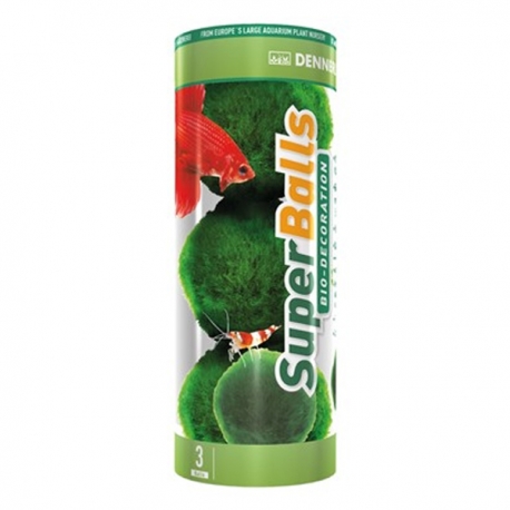 DENNERLE Aegagropila Linnaei, SuperBalls, Boules d'algues - Lot de 3 Aqua Store