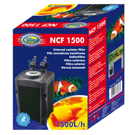Filtre externe AQUA NOVA NCF-1500 pour aquarium jusqu'à 600L