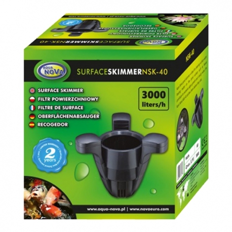 AQUA NOVA NSK-40, Skimmer de Surface - 3000 L/H