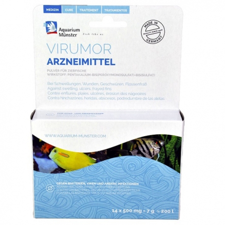 AQUARIUM MUNSTER Virumor - Contre les infections bactériennes - 14 x 500 mg Aqua Store