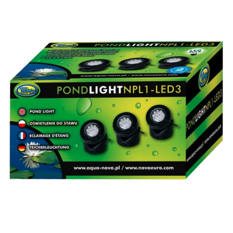Image 1 - AQUA NOVA NPL1-LED3 - 3 Spots pour bassin Aqua Store