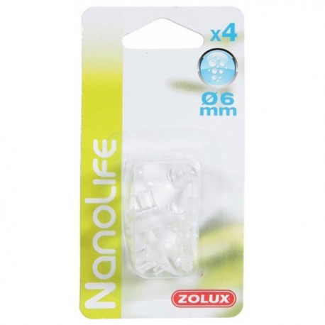ZOLUX Ventouses pour tuyau 4/6 mm - Lot de 4 Aqua Store