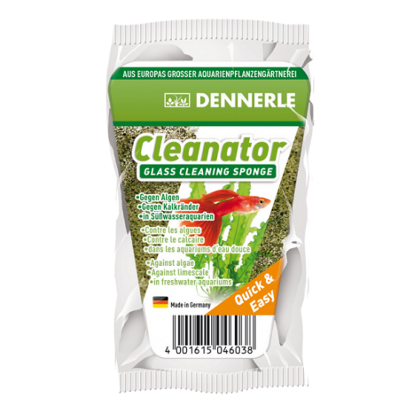 DENNERLE Cleanator - Eponge pour vitre d'aquarium