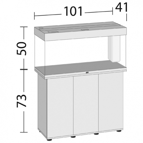 Aquarium Juwel Rio 180 LED + Meuble - Chêne Clair