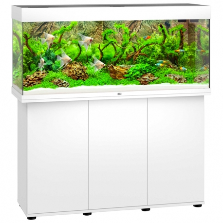 Aquarium Juwel Rio 240 Blanc LED tout équipé - Avec meuble