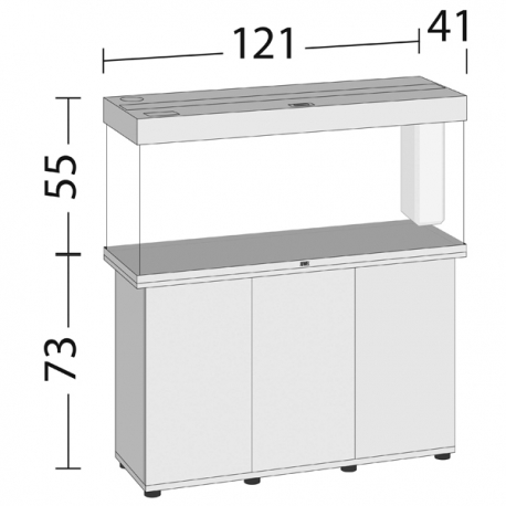 Aquarium Juwel Rio 240 Blanc tout équipé - Version LED