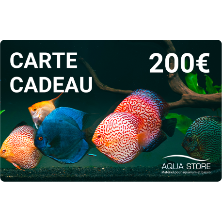 Offrez une carte cadeau Aqua Store d'un montant de 200€
