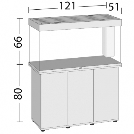 Aquarium Juwel Rio 350 Blanc tout équipé - Version LED