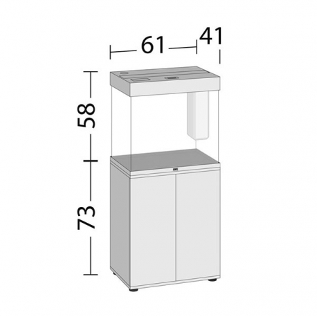 Aquarium Juwel Lido 120 LED + Meuble - Blanc