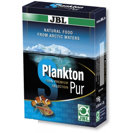 Nourriture poissons eaux douce et eau de mer JBL PlanktonPur S, 8 sticks de 2 g